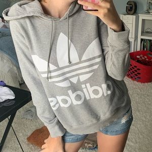 Gray adidas hoodie
